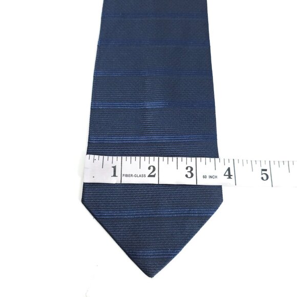 Today's Man Men Necktie 100% Silk Striped Color Blue Size 56x3.5 - NWOT - Picture 5 of 6